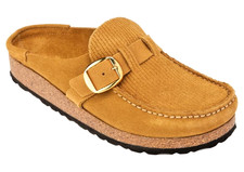 Birkenstock BUCKLEY Suede Corduroy Clog CORK BROWN Narrow US 8 - 8.5 EU 39 NEW