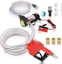 12V Diesel Fuel Transfer Pump Kit, Electric Self-Priming Transfer Pump with A...