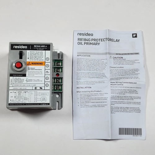Honeywell Resideo R8184G4009 Protectorelay Oil Burner Control Relay UNTESTED O11
