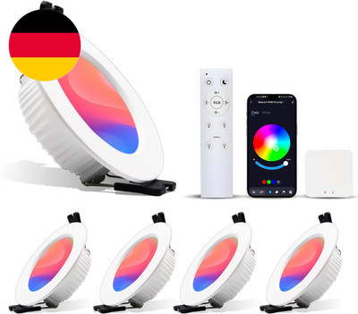 LED Einbaustrahler RGBW 230V Alexa, WIFI APP Bluetooth Steuerung, Smart LED Spot