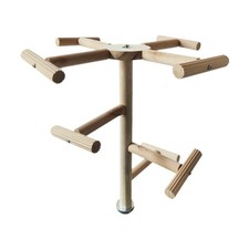 Bird Rotating Perch Toy Wooden Wheel Parrot Toy with Bearings Rest Climbing