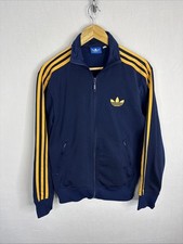 Adidas Originals Firebird Track Jacket Navy Yellow 3 Stripe Men S Small
