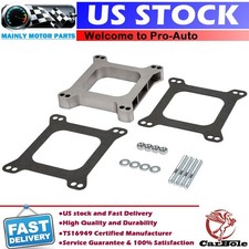 1 Open Center Carburetor Spacer For Carb Chevy Ford 4bbl Sbc Bbc 1.00 Aluminum