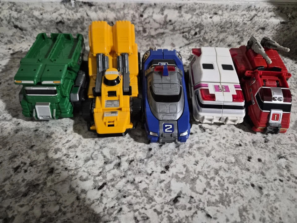 万代 1997 年电力别动队涡轮豪华双变形救援 Megazord 教练 — 第 3/4 张图片