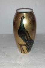 MAGNIFIQUE VASE ART DECO PAULHAT LIMOGES DORURES EN OR FIN