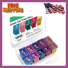 10PCS Low Profile JCASE Car Fuse Kit 20A-60A Automotive Fuse Assortment