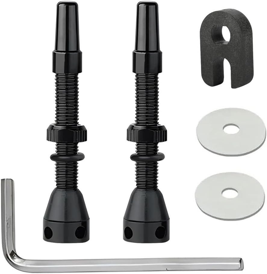 2pcs 44mm Presta Tubeless Valve Stem Aluminum Alloy Tubeless Valves with Presta