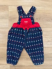 Vintage Oshkosh B'gosh Overalls Infant 18 Months Unisex Floral Blue 90s USA Made