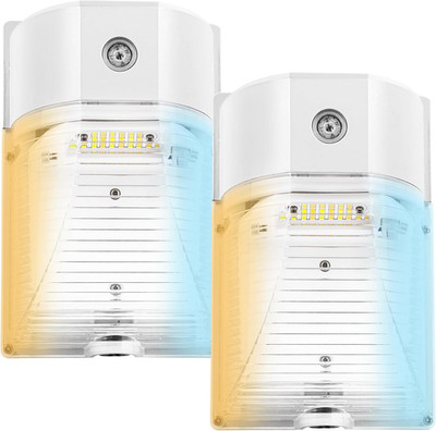 26W LED Wall Pack Lights Dusk Dawn Sensor 3-5000K Daylight, 1-2-3 or 4 Ct Paks