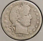 Silver Quarter - Barber - 1911-S (Brightly cleaned.) - Set Break
