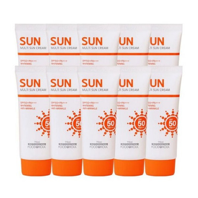 FOOD A HOLIC Multi Sun Cream 70ml SPF50+ PA+++ Whitening Anti Wrinkle 10EA