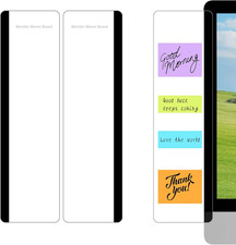 Transparent Monitor Memo Board Set - 2PCS Sticky Note Holders for Office Use