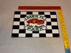 VINTAGE SANTA FE SPEEDWAY AUTO CAR, TRUCK RACES  CHICAGO METAL GASOLINE OIL SIGN