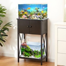 LAQUAL 10 Gallon Fish Tank Stand with Cabinet, Double Aquarium Stand for 10 5