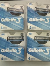 4 Pks Gillette Mens Razor Blade Refills 4 Car...