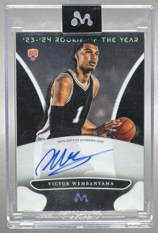 Victor Wembanyama 2023 Topps Mercury #WA-1 White Refractor RC Rookie Auto 5/35
