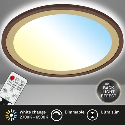 Deckenleuchte Briloner LED 22W Ø 42CM Deckenlampe Dimmbar CCT Panel Fernbedienun - Bild 1 von 4