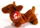Ty Beanie Baby Weenie the DACHSHUND Dog Plush 1995 PVC Pellets Style 4013 Vtg