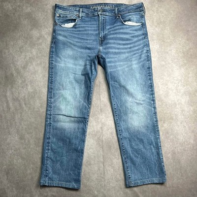 American Eagle Original Straight Airflex+ Jeans Mens 40x34* Medium Wash Blue