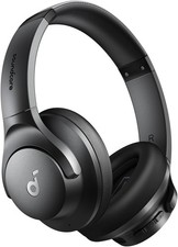 by Anker Q20i Hybrid Active Noise Cancelling Headphones Black Over Ear Bluetooth