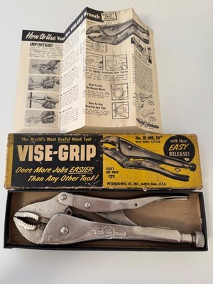 1960s Vise-Grip No. 10WR with Wire Cutter Petersen Original Box
