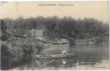 FR59 SOLRE LE CHATEAU Etang Borzies animee barque peche