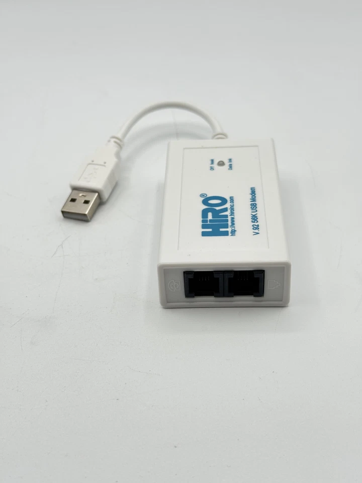 HiRO V92 56K External USB Data Fax Dial Up Internet Modem Dual Port H50228 - Image 4 of 4
