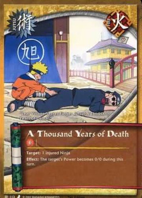 A Thousand Years of Death - J-113 - Common - 1st Edition - Wavy Foil Curse of th