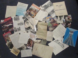 job lot of mixed misc ephemera photos postcards etc (J)