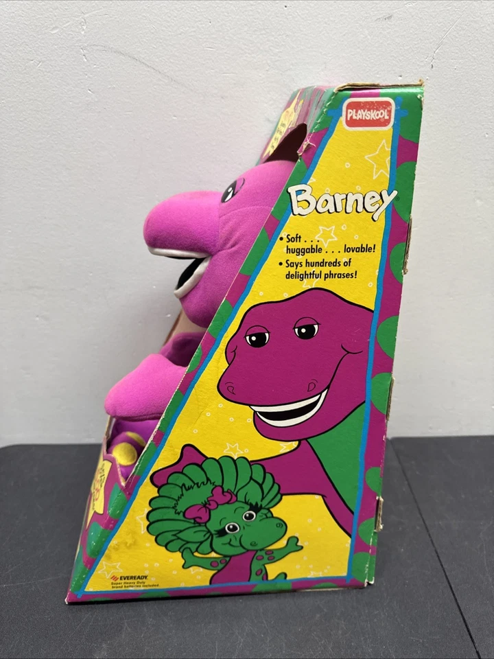 Peluche Playskool Talking Barney 1992 vintage con instrucciones y caja raro sin probar Foto 2 de 4