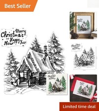 Festive Rubber Stamps for Scrapbooking - Merry Christmas Happy New Themes