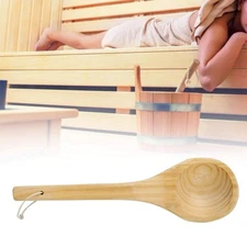 Sauna Bucket and LADLE Set Handmade Wooden Spoon -Surface, Comfortable Handle...