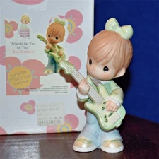 Precious Moments PM ROCKS Green Guitar ~ FRIENDS LET YOU BE YOU 116612 with box