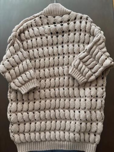 Brunello Cucinelli Women's Cardigan/Sweater/Jacket size M Twisted Cable Knit NWT - Picture 3 of 20