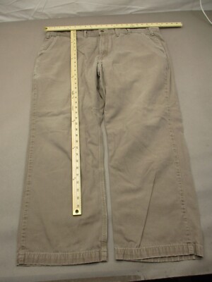 Carhartt Size 44x32 Mens Beige 100% Cotton Zip Fly Pockets