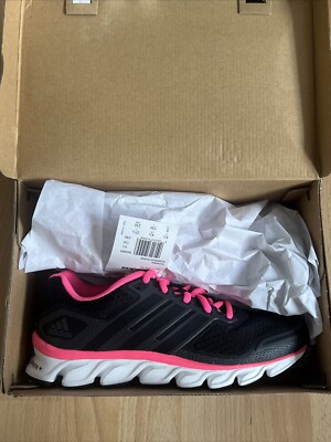 Adidas Damen Falcon Elite 4 Pink & Schwarz Laufschuhe Turnschuhe Größe UK 4,5