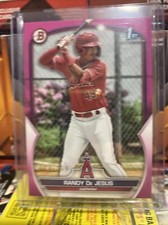 2023 Bowman🔥Randy De Jesus🔥1st Fuchsia Border Paper Parallel /299