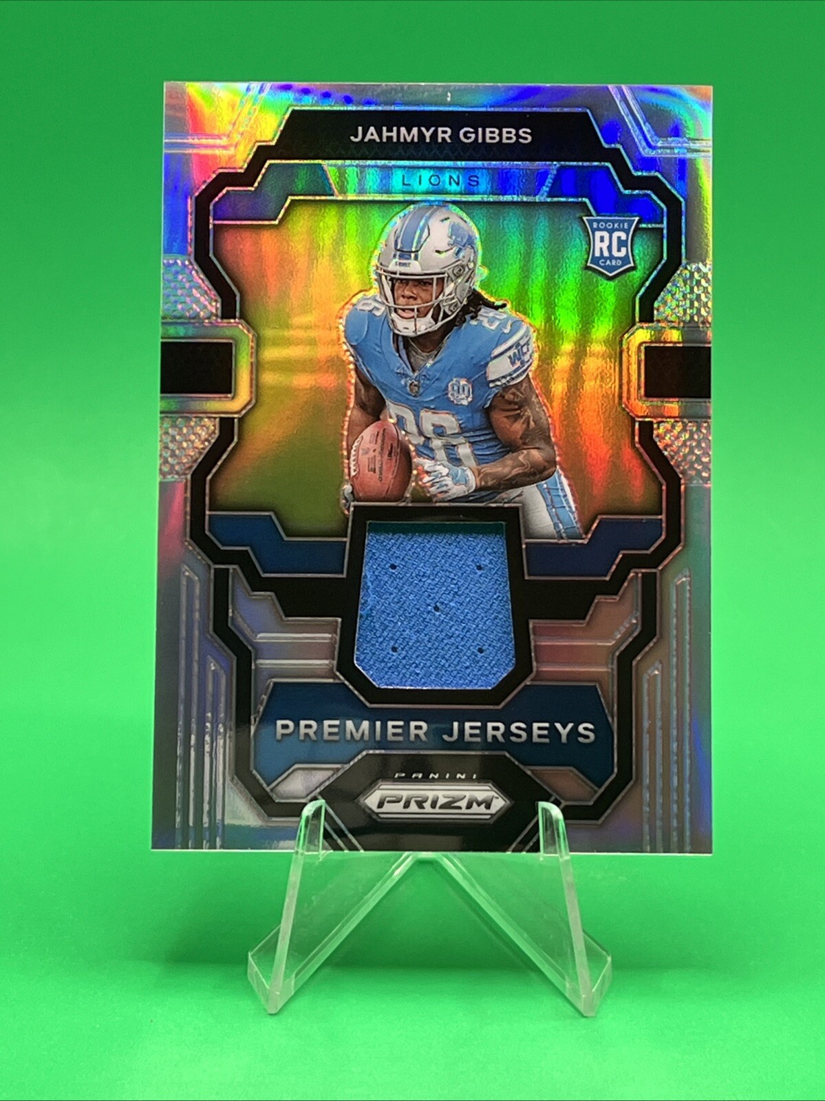 JAHMYR GIBBS-Lions RC Prizm Premier Jerseys Patch No.PJ-JG