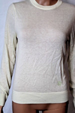 Zimmermann Womens Ivory Cashmere Crew Neck Long Sleeve Pullover Sweater Size 1