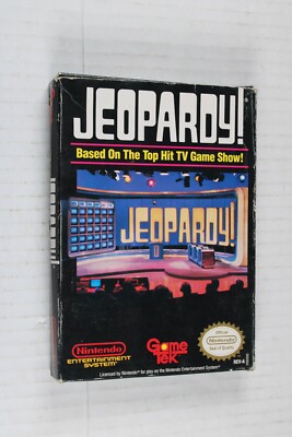 Jeopardy NES Nintendo Entertainment System 1987 - w/Original Box, sleeve