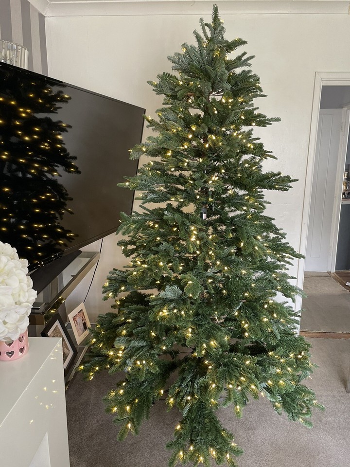 balsam hill christmas tree 7ft Nordmann Fir , Easy Plug With Led Clear