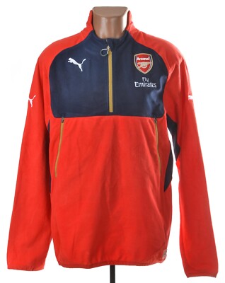 ARSENAL 2015/2016 FOOTBALL FLEECE JACKET JERSEY PUMA SIZE L ADULT