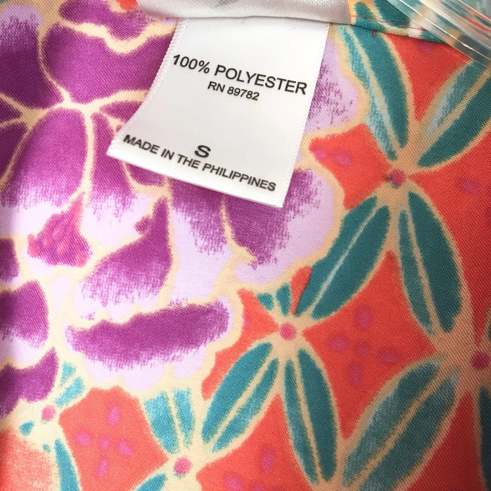 Natori Feminino Pequeno Roupão de Cetim Vermelho Multi Floral Asiático Kimono Inspirado Envoltório 39" - Imagem 4 de 4