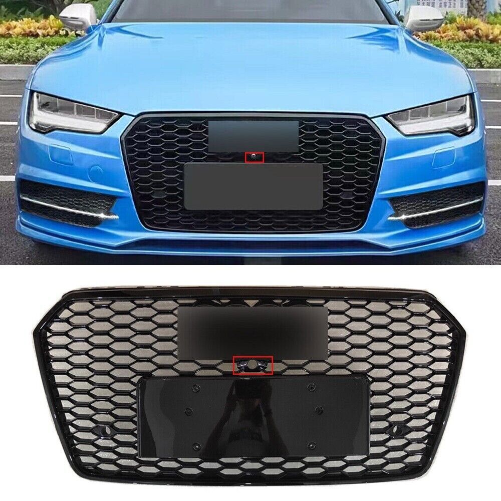 RS7 Style Grille Front Honeycomb Grill Fit For Audi S7/A7 2016