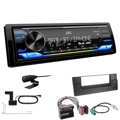 JVC DAB+ Bluetooth USB inkl. Antenne Autoradio für BMW X5 2000-2006 schwarz
