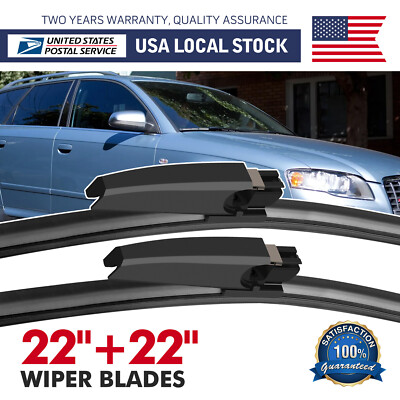 22''+22'' Front Windshield Wiper Blade For Audi A4 B7 S4 RS4 2004 - 08 OEM Quality