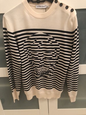 New Alexander McQueen Navy Striped 