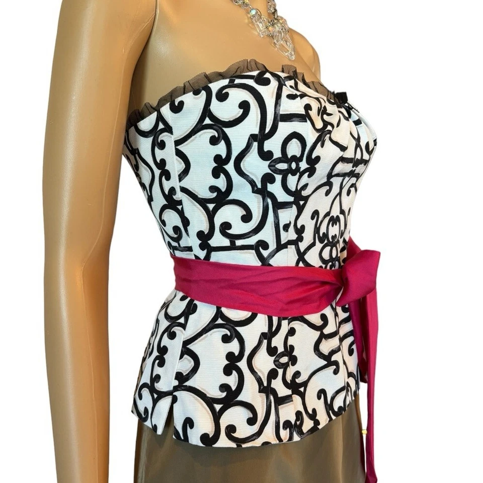 Top Corsé Colorido Casa Blanca Mercado Negro Talla 0 H29 Foto 3 de 4