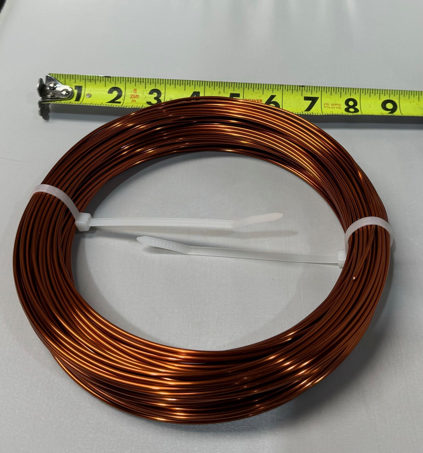 10 AWG H200 COPPER MAGNET WIRE, 100', 75', 50', 25' HAND COILS