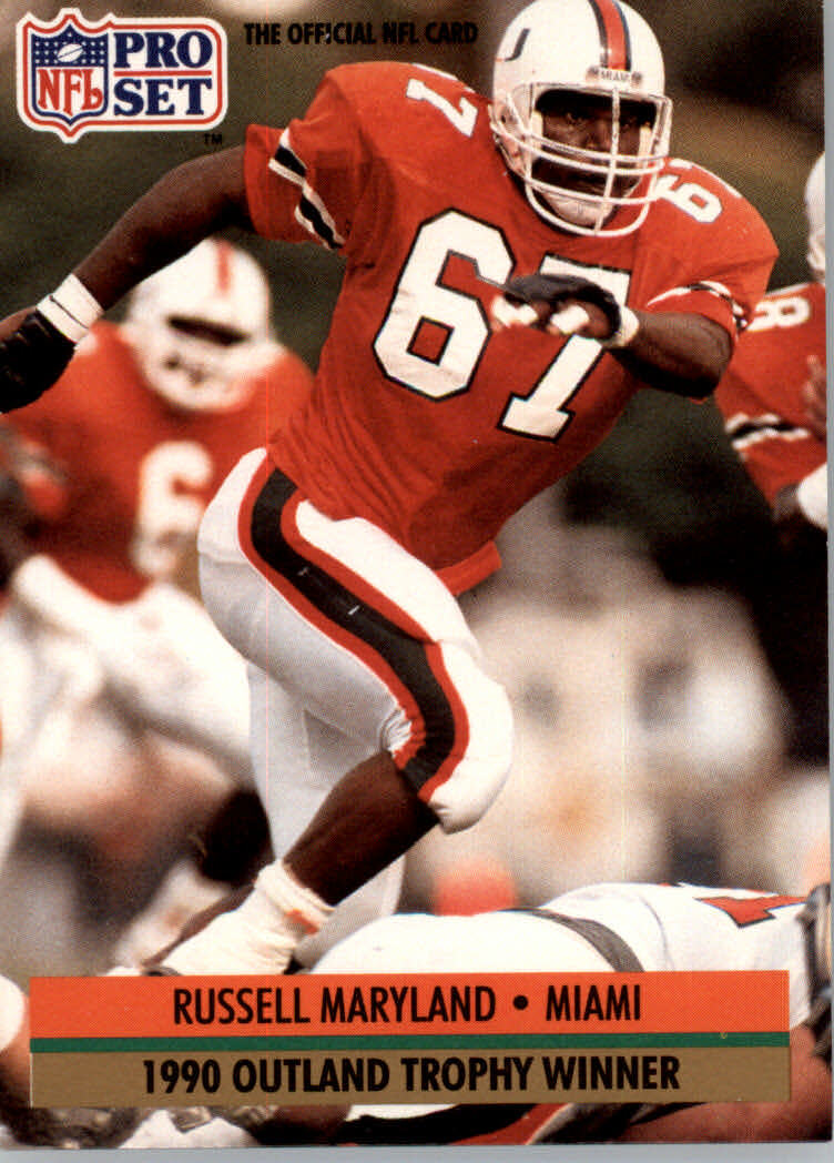 1991 Pro Set #32 Russell Maryland Miami Hurricanes | eBay